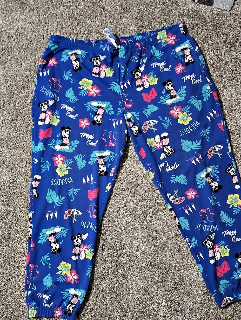 Disney Mickey Mouse Tropical Paradise Jogger Pajama Pants Leggings